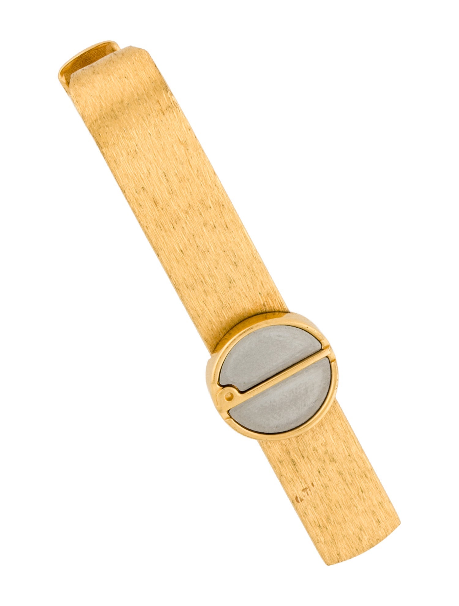 Dunhill Two-Tone Textured Logo Tie Bar