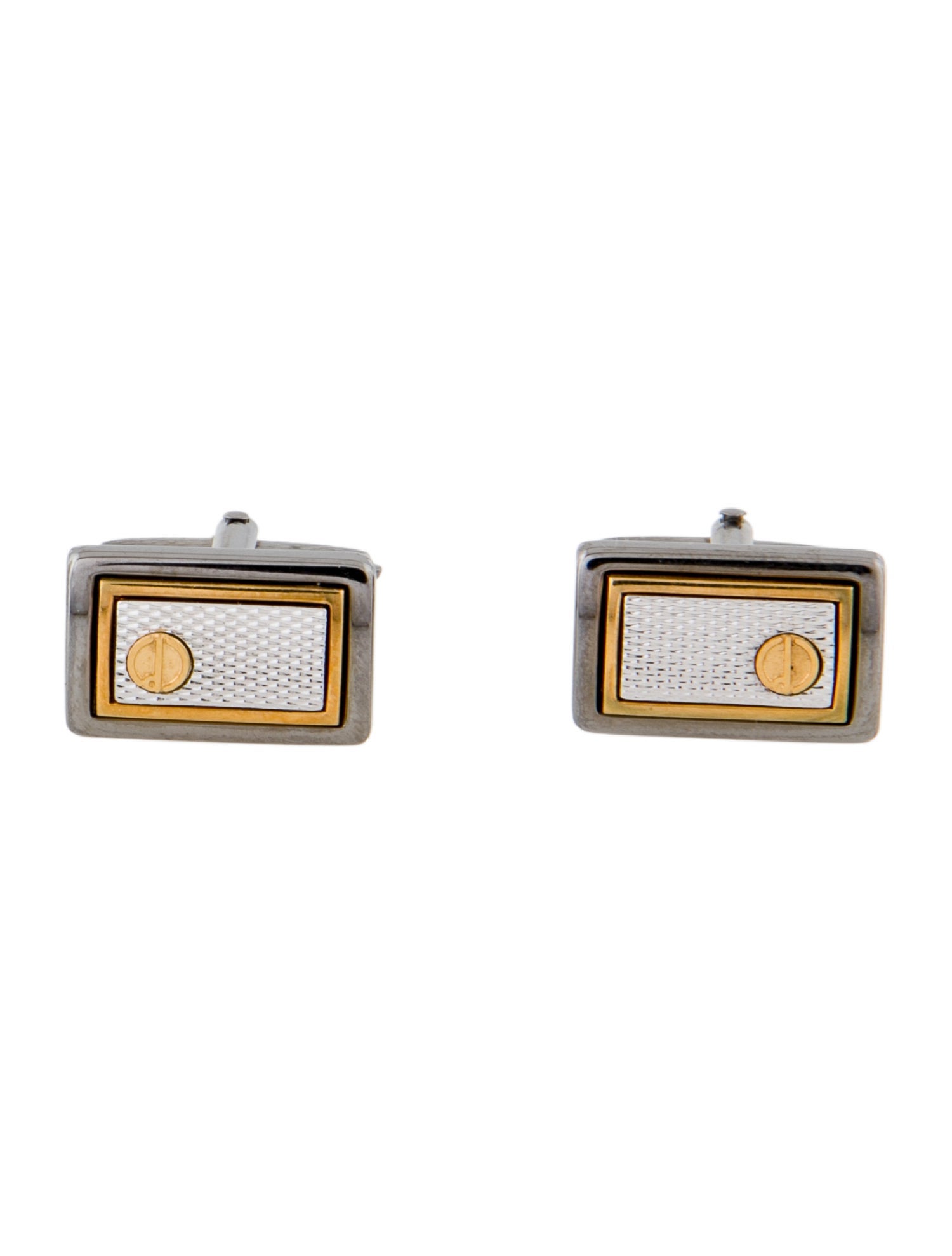 Dunhill Two Tone Logo Cufflinks