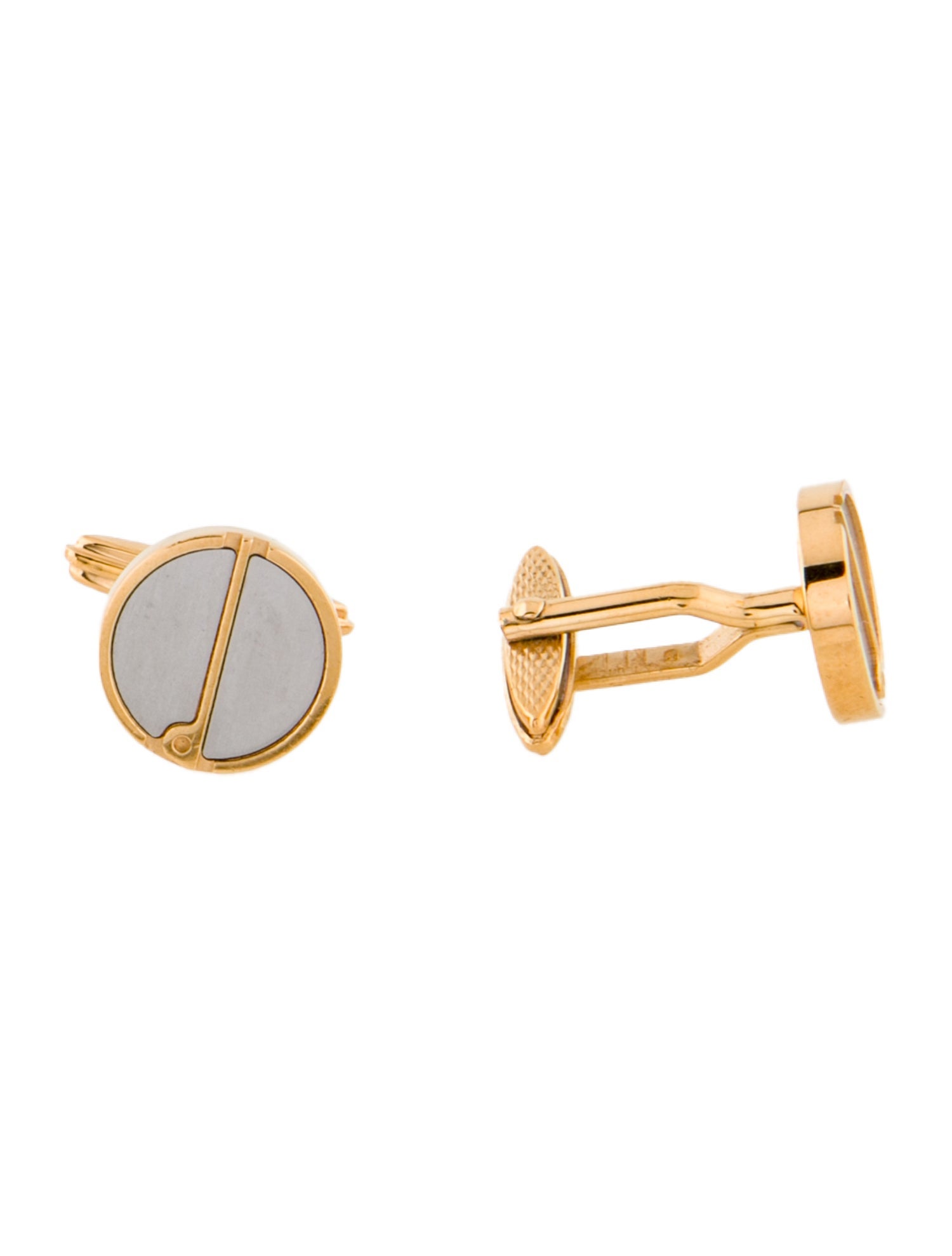Dunhill Two Tone Round Logo Cufflinks