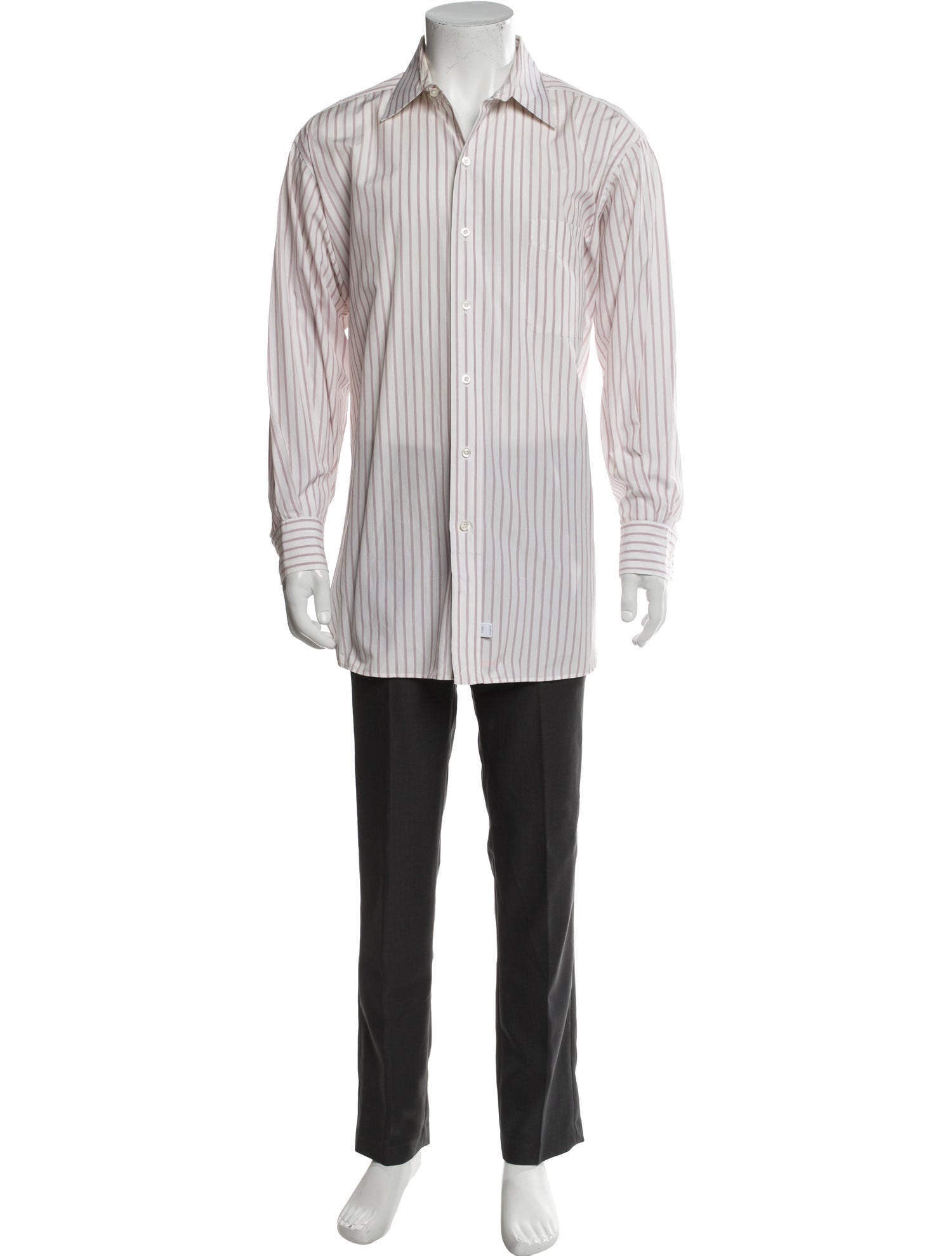 Dunhill Striped Long Sleeve Dress Shirt