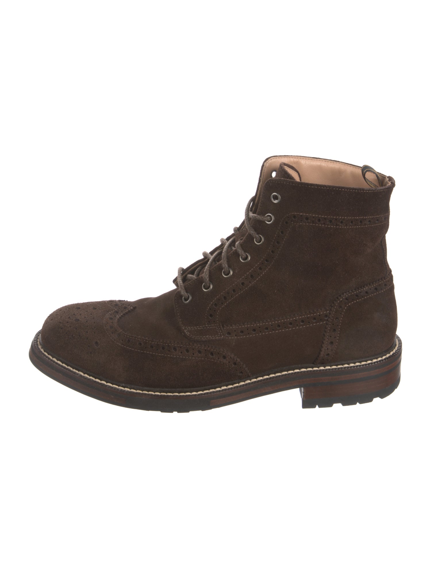 Dunhill Suede Lace-Up Boots