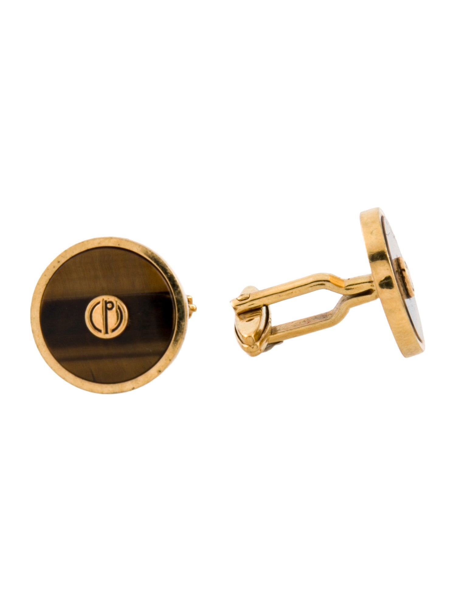 Dunhill Brown Stone Logo Cufflinks