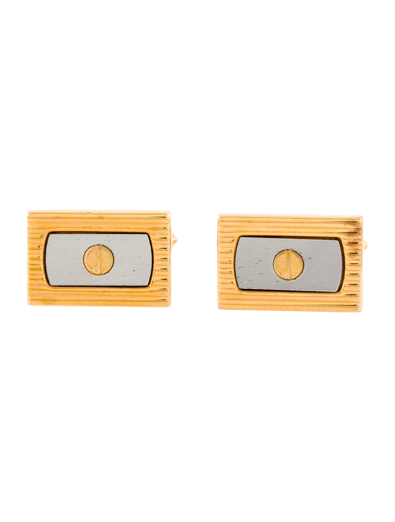 Dunhill Two-Tone Logo Cufflinks