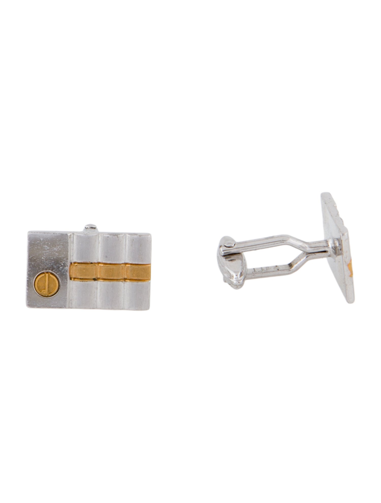 Dunhill Two-Tone Logo Cufflinks