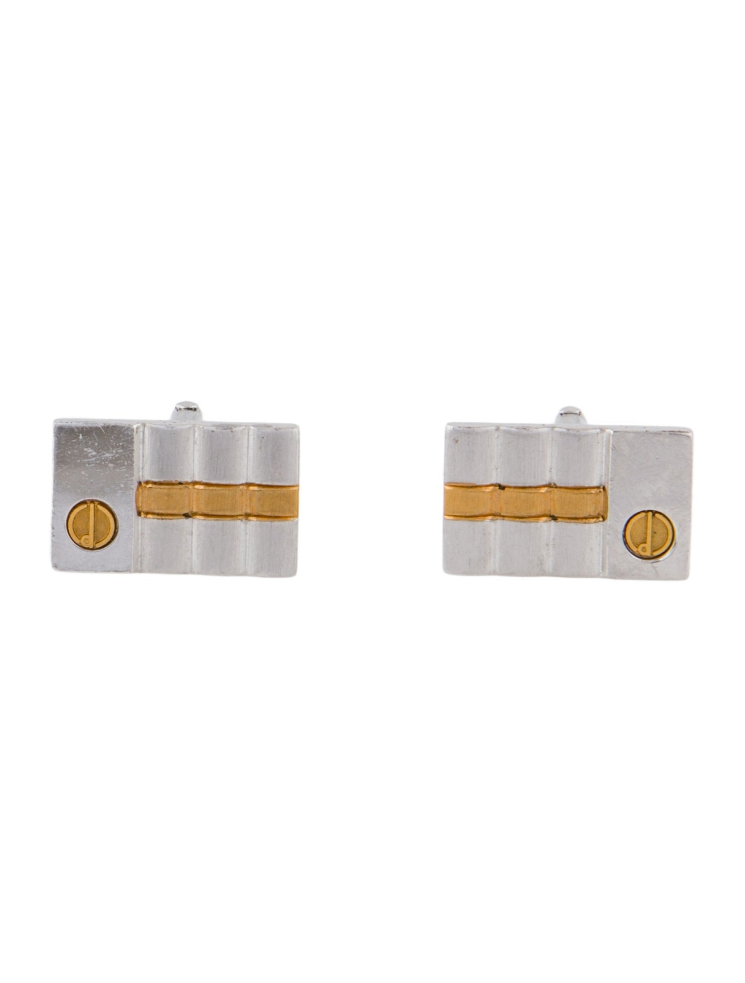 Dunhill Two-Tone Logo Cufflinks