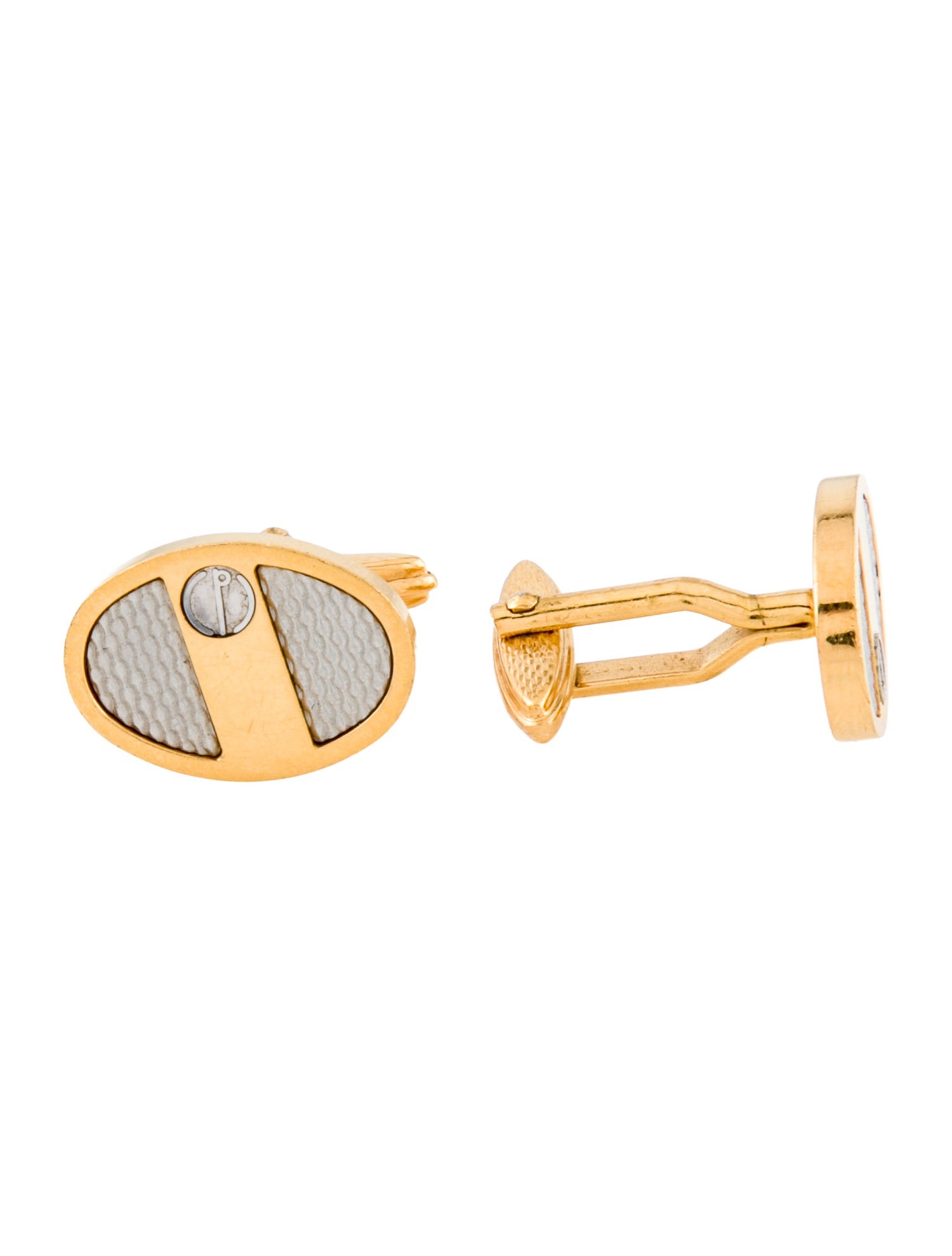 Dunhill Two-Tone Logo Cufflinks