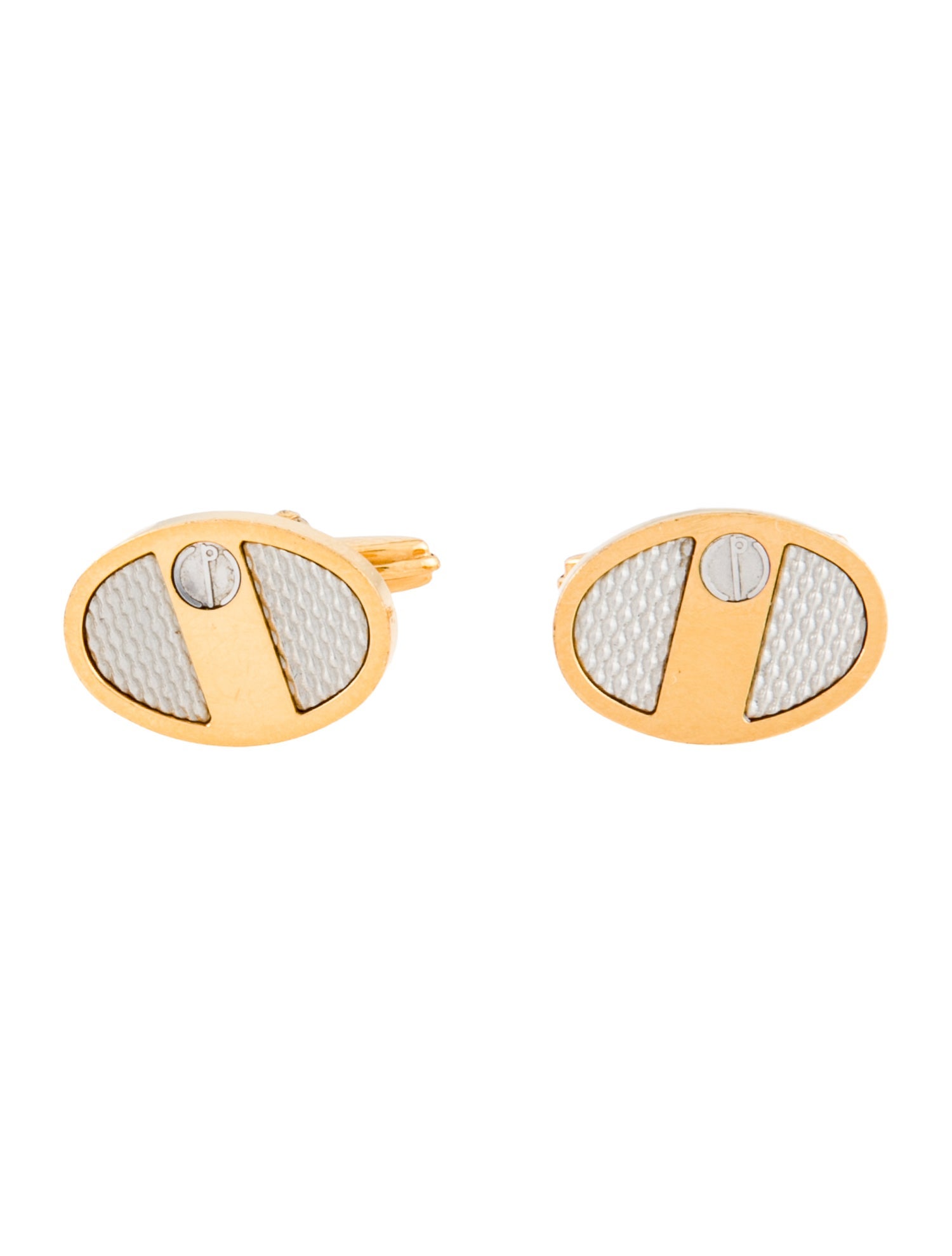 Dunhill Two-Tone Logo Cufflinks