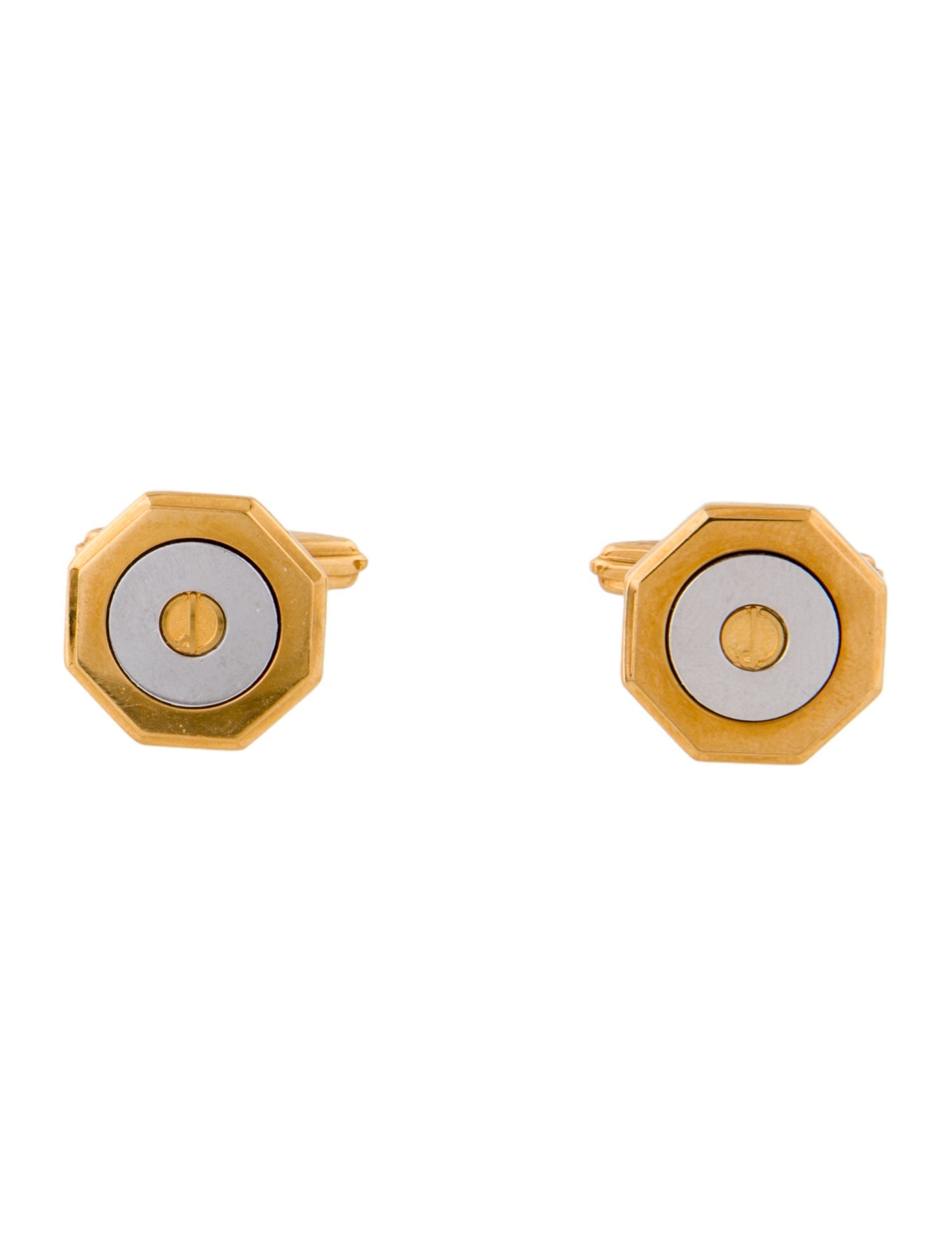 Dunhill Two-Tone Logo Cufflinks