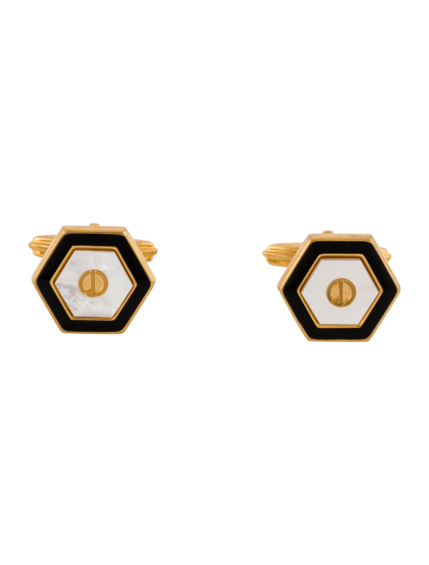 Dunhill Mother of Pearl & Enamel Cufflinks