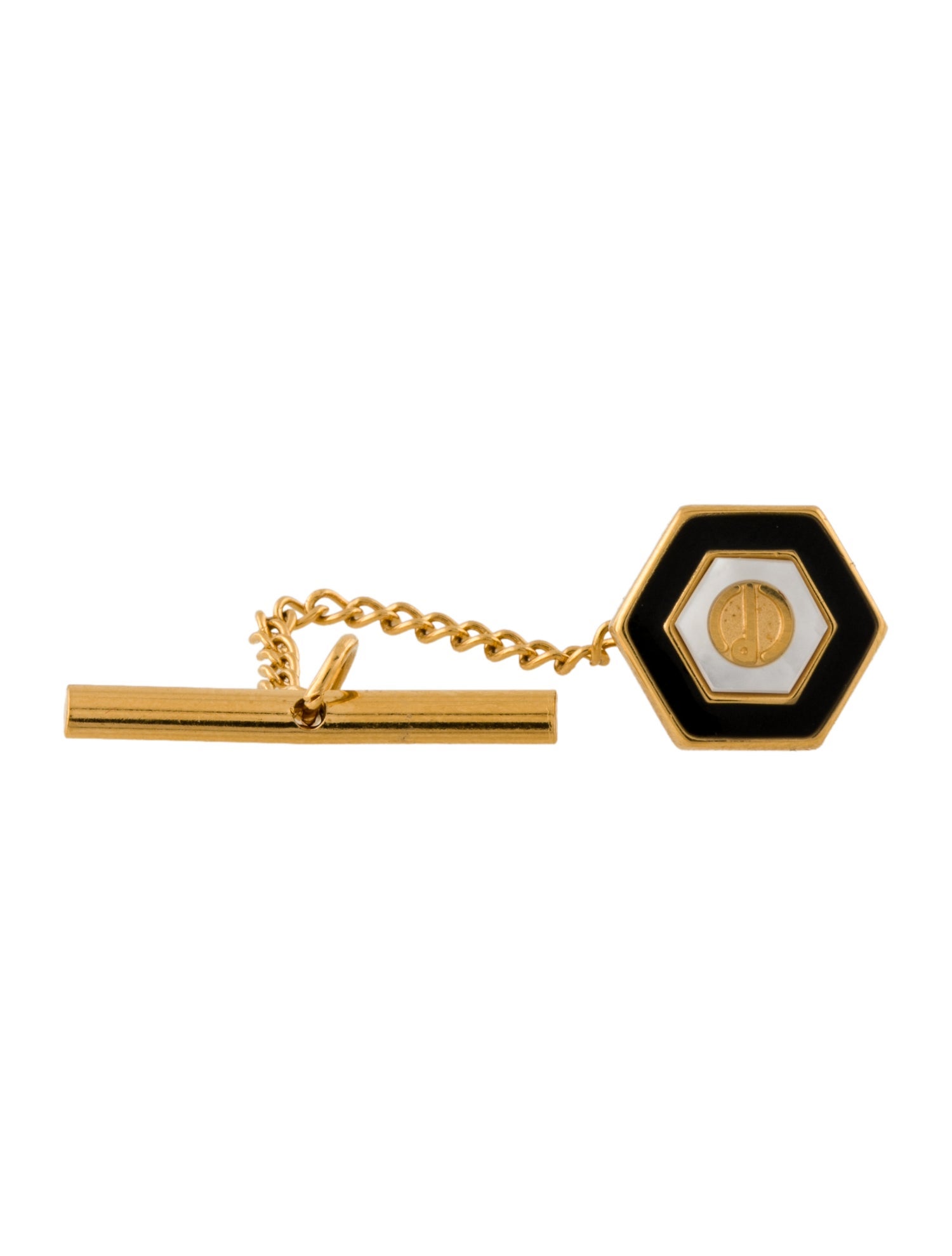 Dunhill Pearl & Enamel Logo Tie Tack