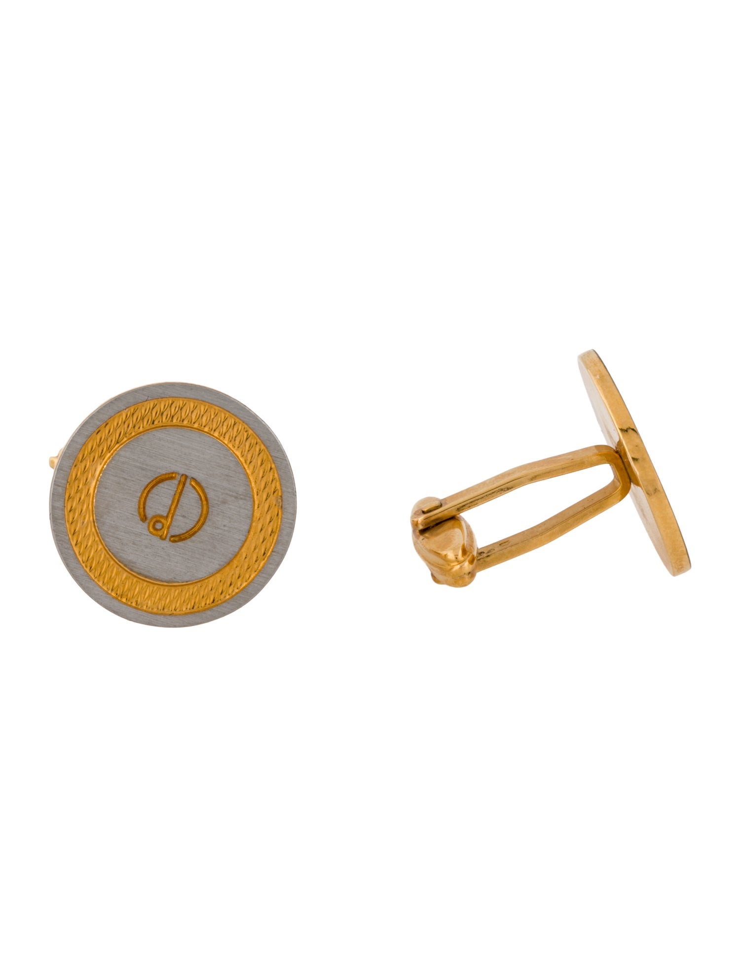 Dunhill Two-Tone Logo Cufflink