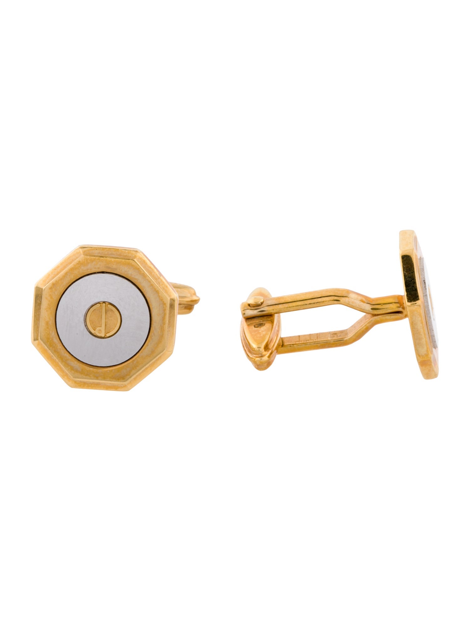 Dunhill Two-Tone Geometric Logo Cufflinks