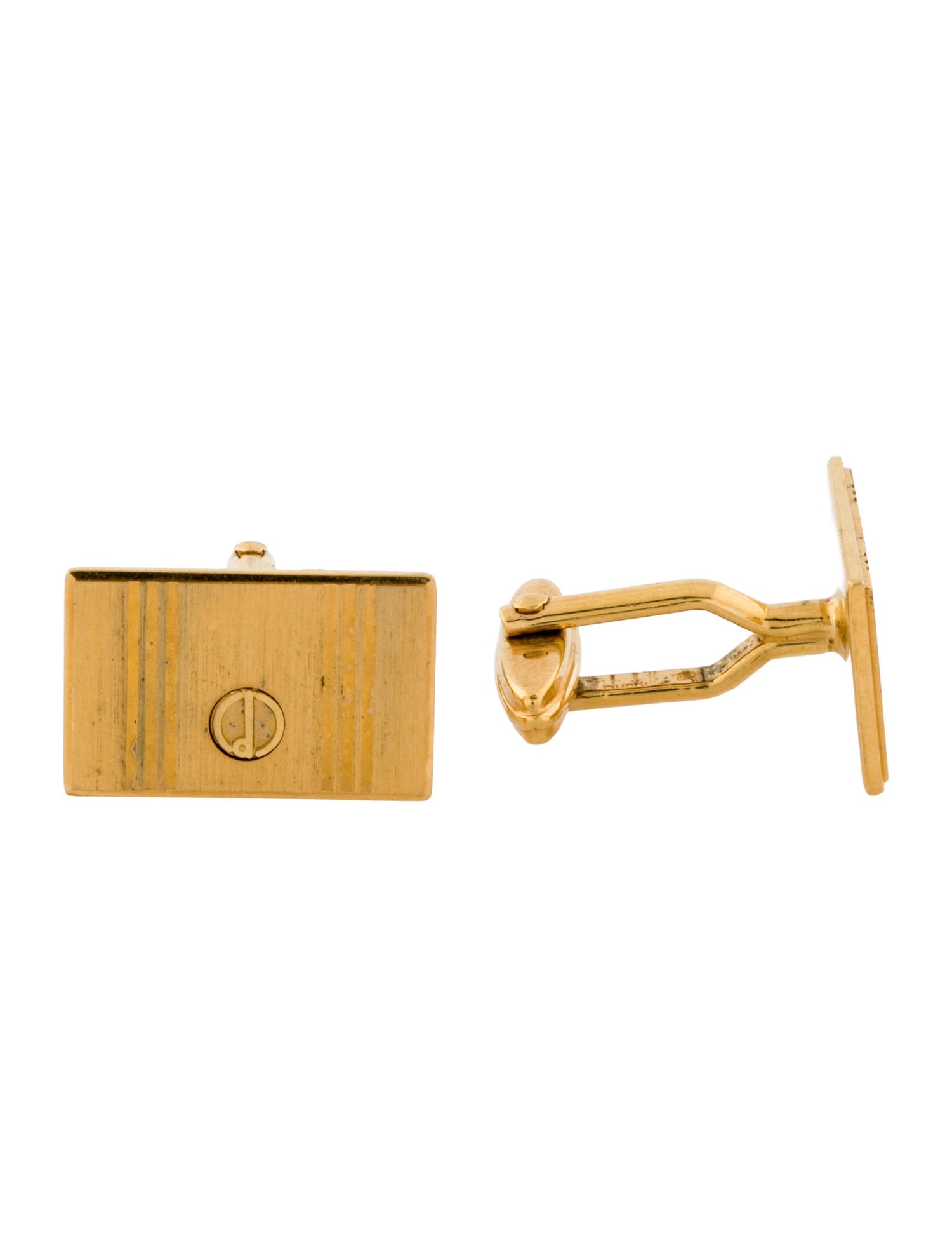 Dunhill Textured Rectangle Logo Cufflinks