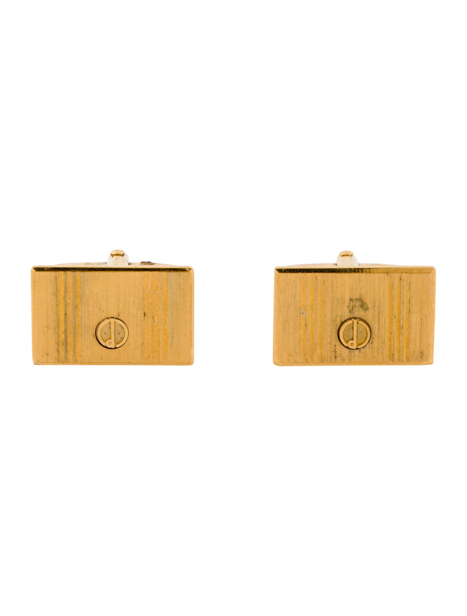 Dunhill Textured Rectangle Logo Cufflinks