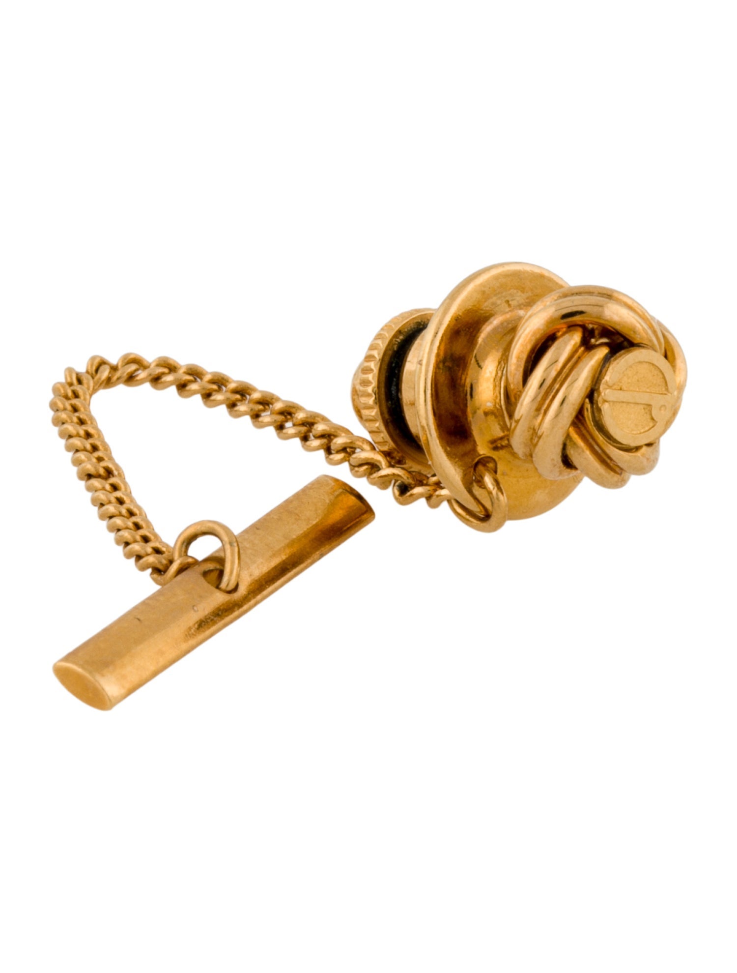 Dunhill Knot Tie Pin w/Chain