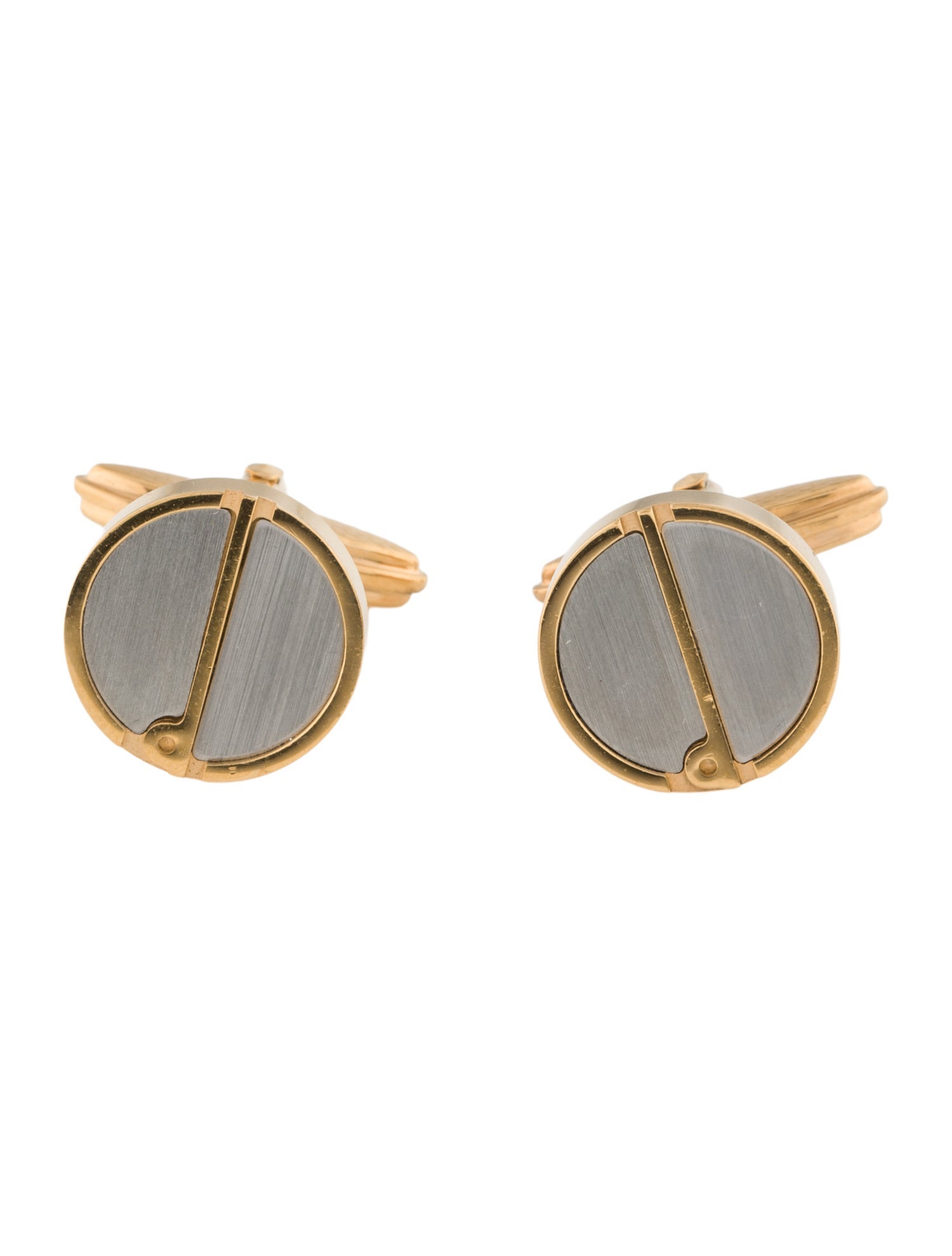 Dunhill Two-Tone Logo Cufflinks