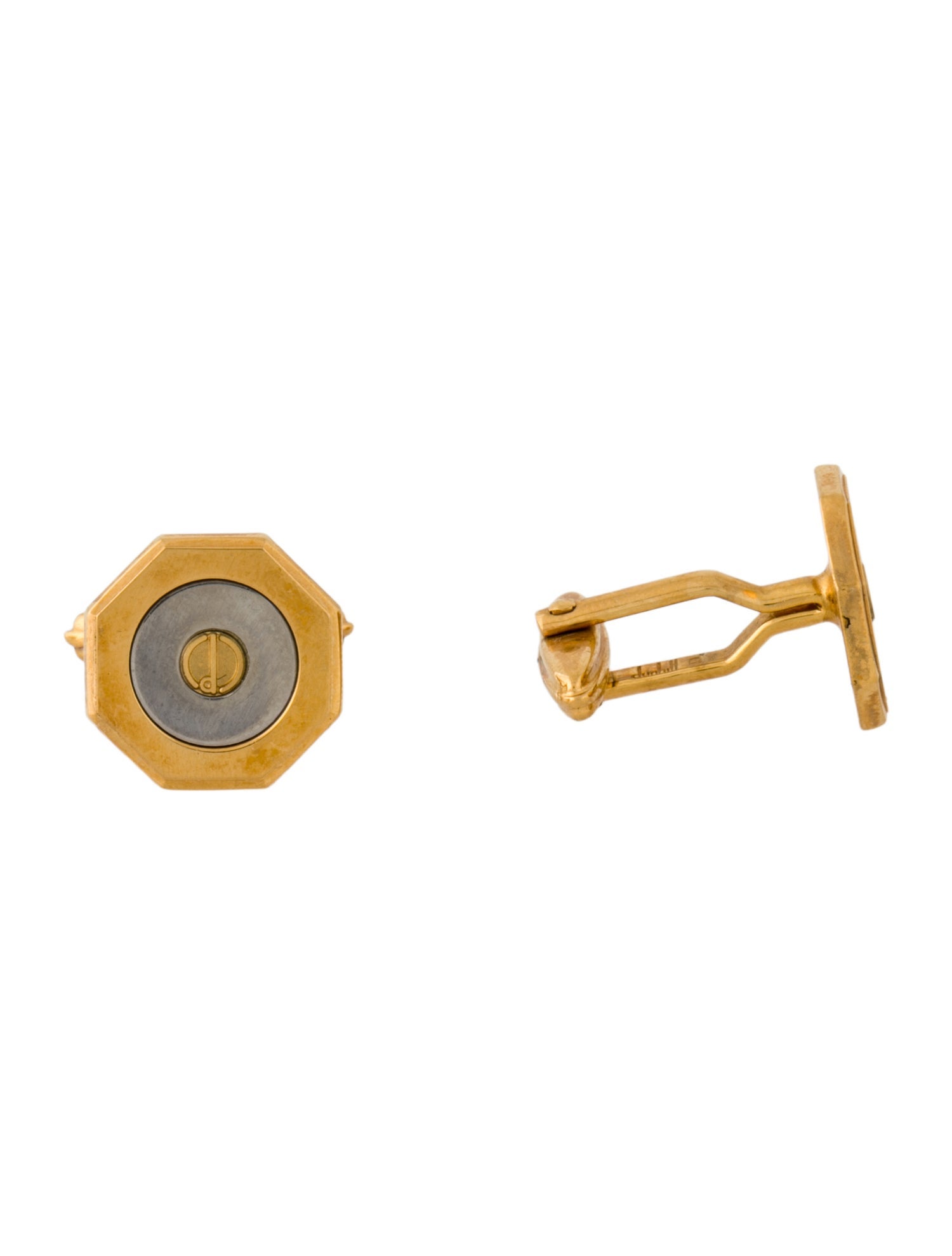Dunhill Two-Tone Logo Cufflinks