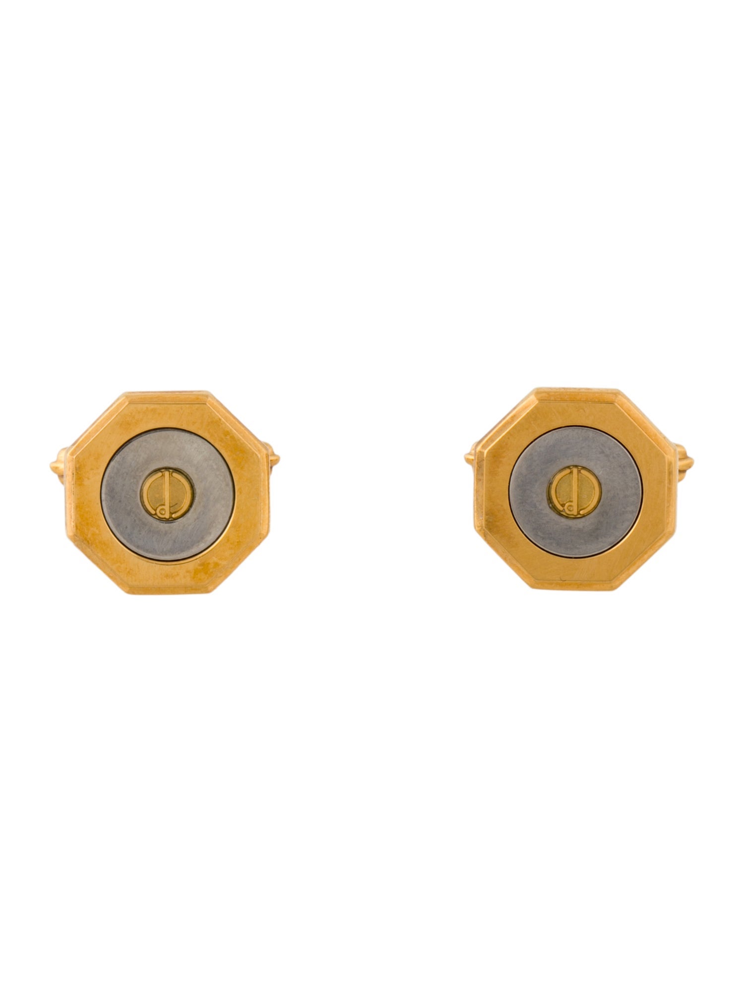 Dunhill Two-Tone Logo Cufflinks