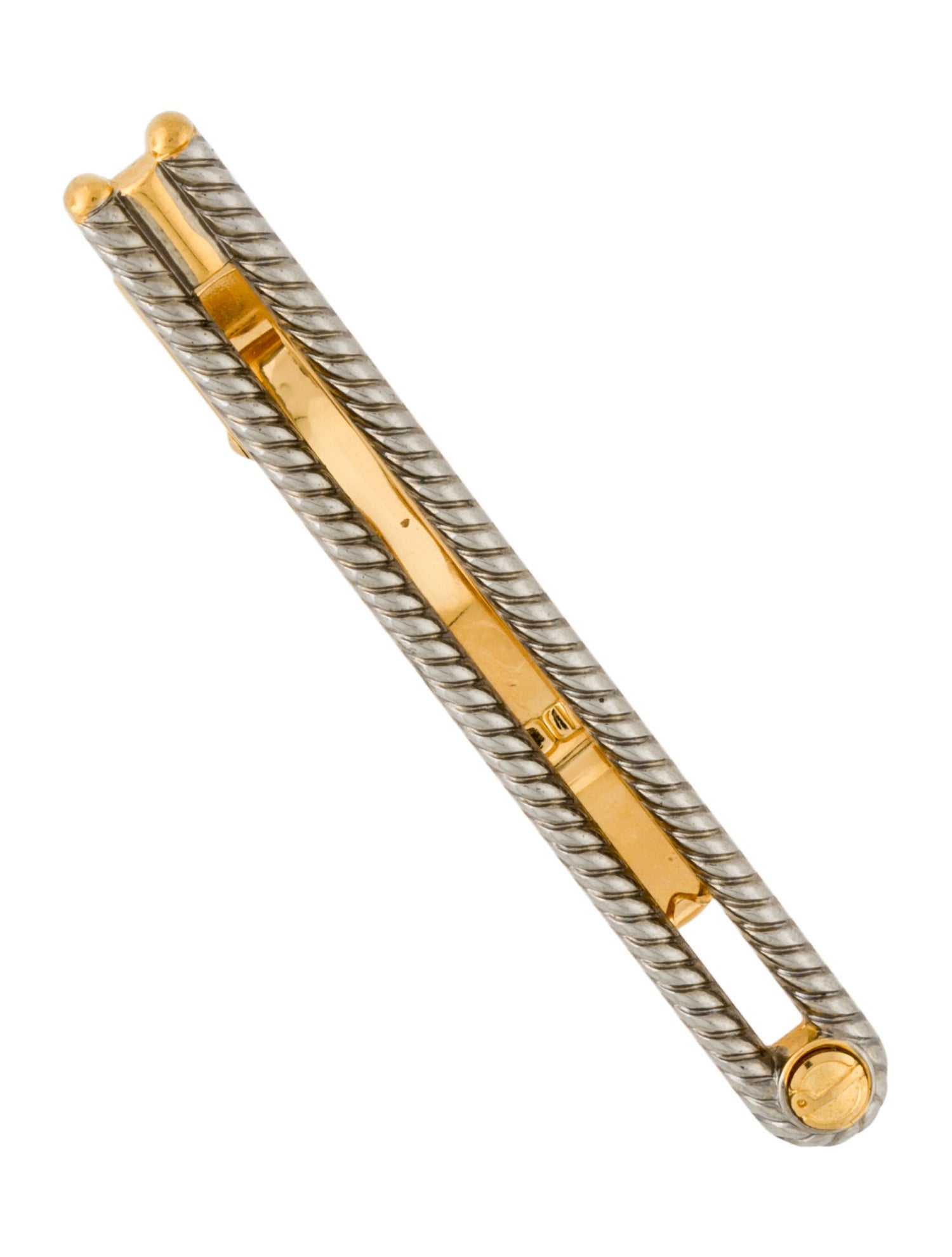 Dunhill Two-Tone Rope Tie Bar