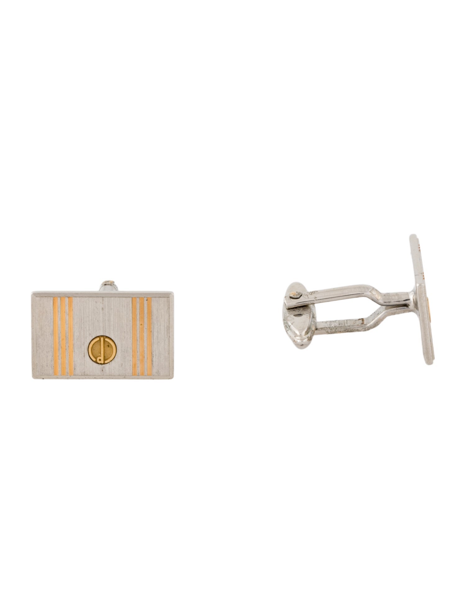 Dunhill Two-Tone Logo Cufflinks