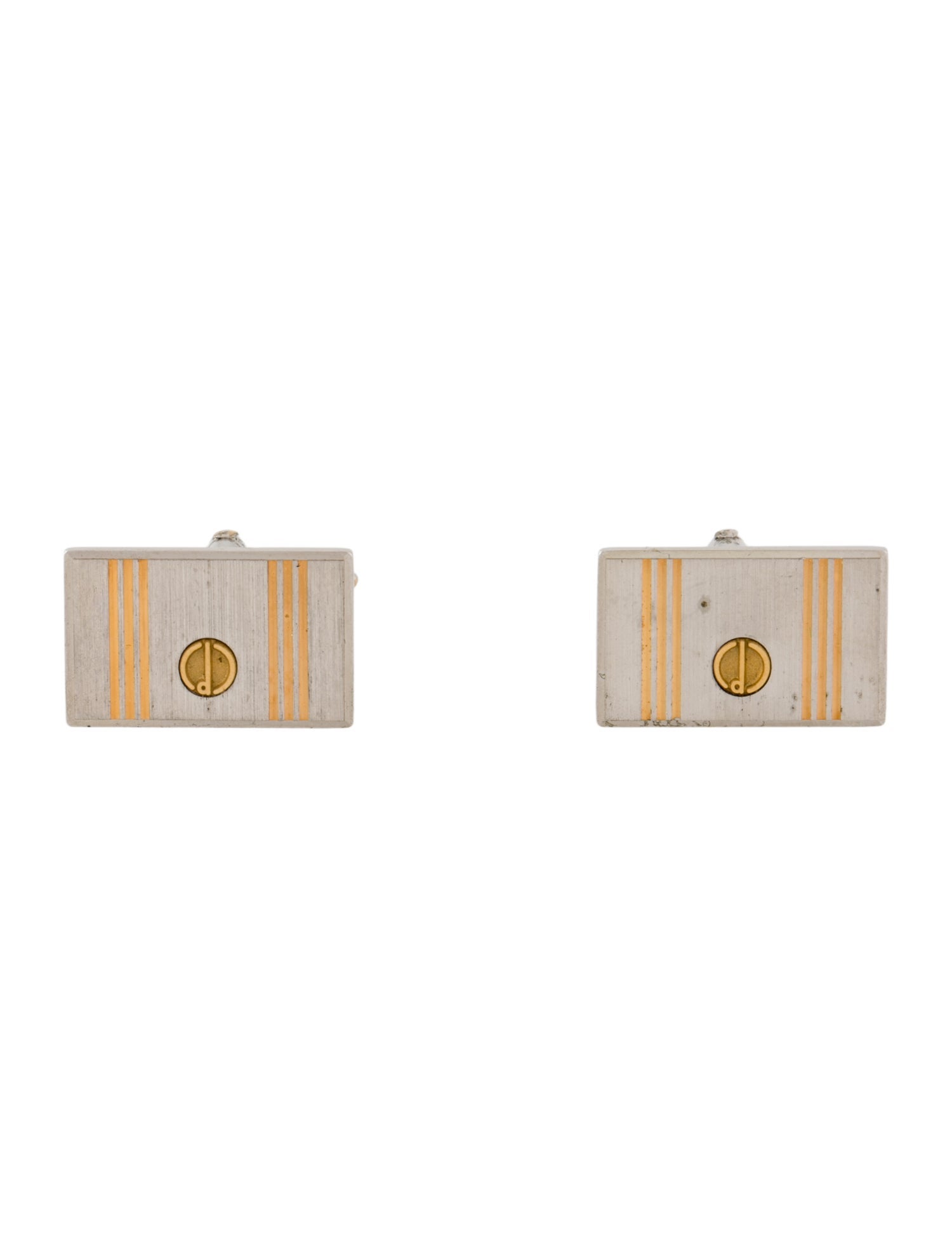 Dunhill Two-Tone Logo Cufflinks