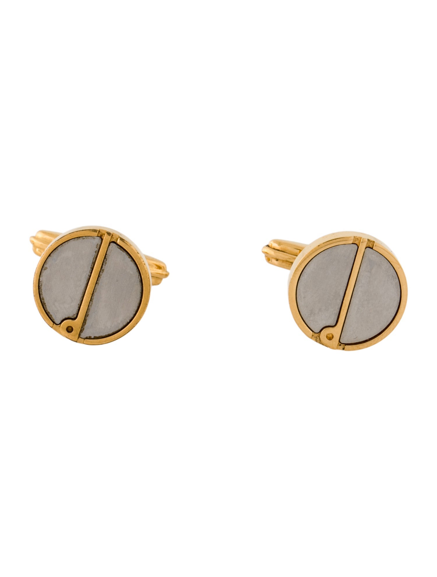 Dunhill Two-Tone Logo Cufflinks