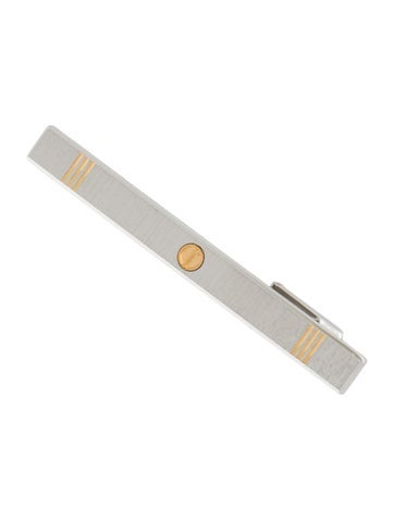 Pre-owned Dunhill Two-tone Logo Tie Bar Clip In Multi