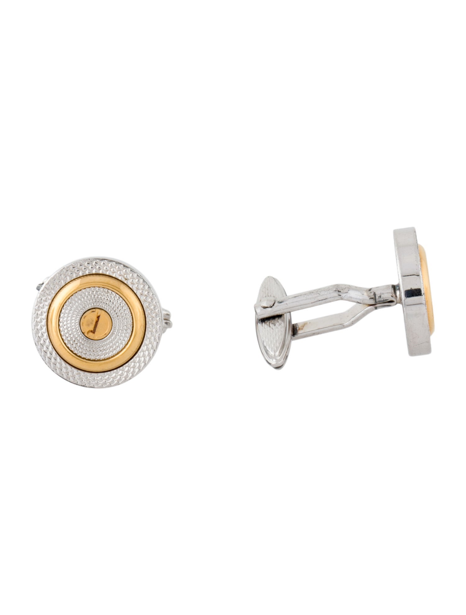 Dunhill Two Tone Round Logo Cufflinks
