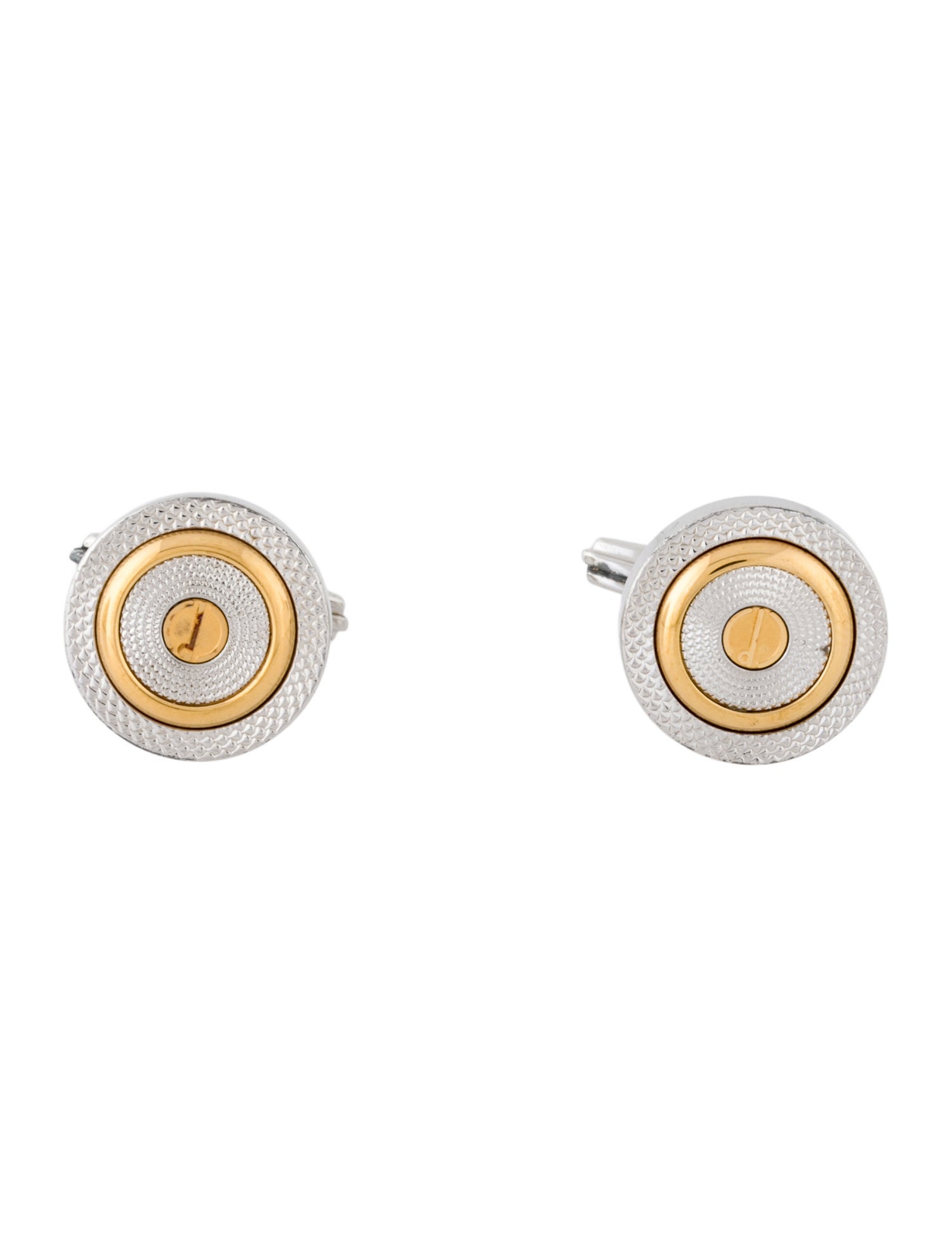 Dunhill Two Tone Round Logo Cufflinks