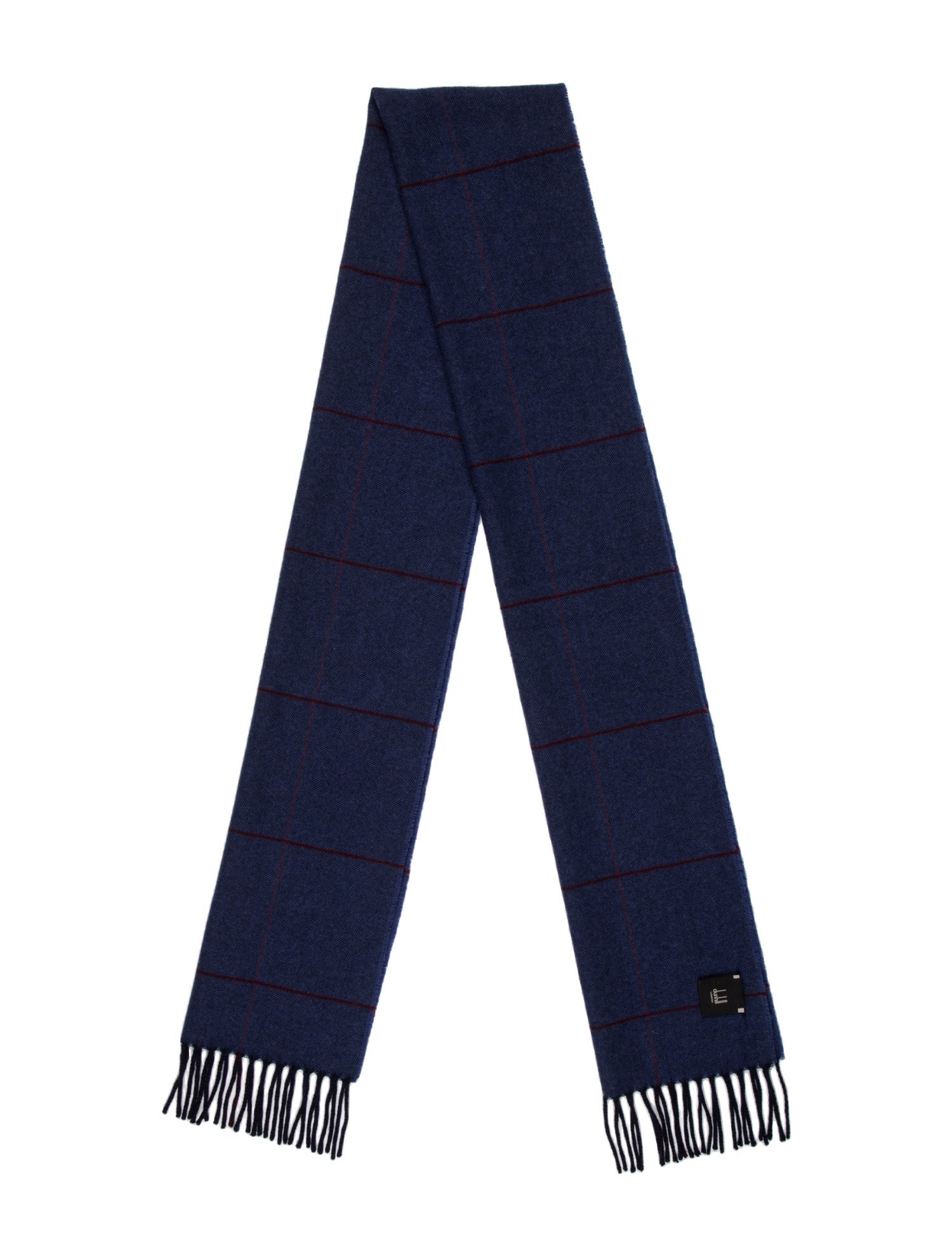 Dunhill Cashmere Plaid Print Scarf