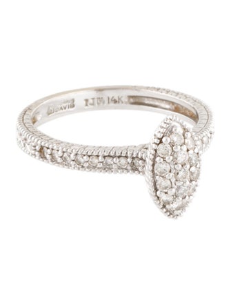 David Morris 14K Diamond Cocktail Ring