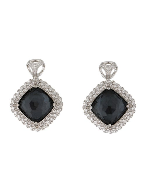 Di Modolo Hematine & Quartz Doublet Motif Drop Earrings