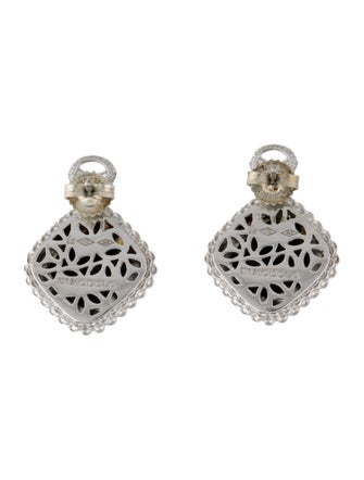 Di Modolo Hematine & Quartz Doublet Motif Drop Earrings