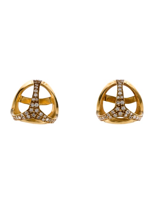 Di Modolo 18K 1.44ctw Diamond Triada Stud Earrings