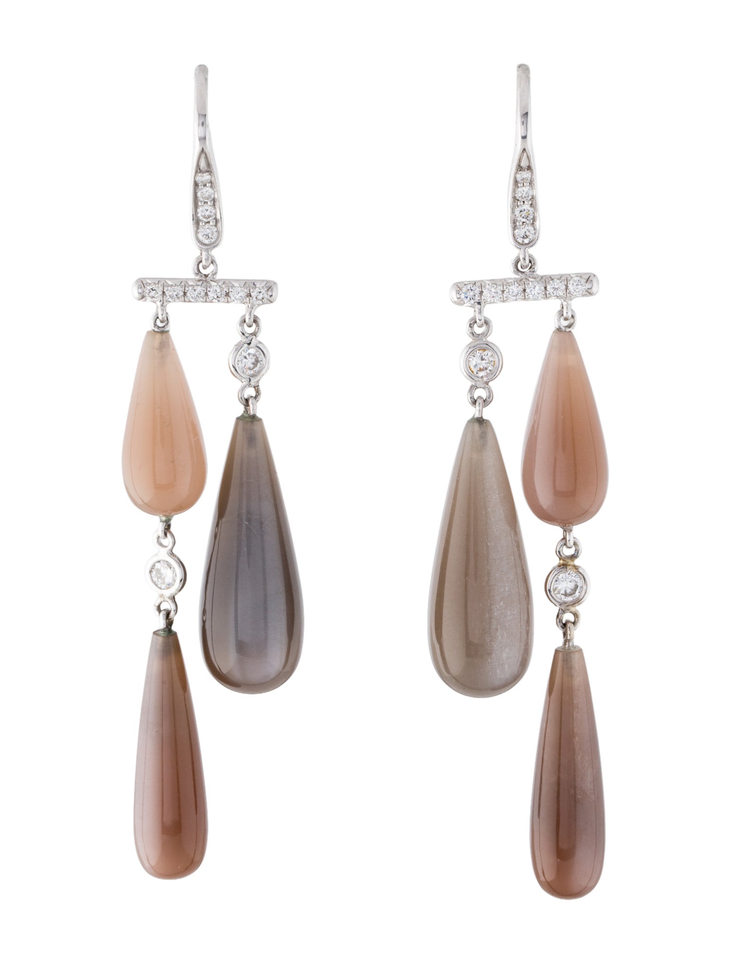 Donna Vock Diamond & Moonstone Drop Earrings