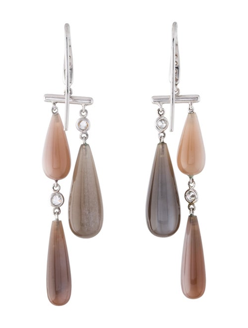 Donna Vock Diamond & Moonstone Drop Earrings