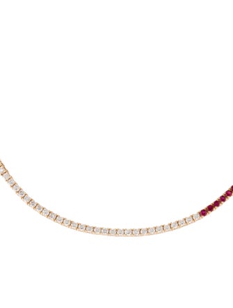 Donna Vock 14K Ruby & Diamond Chain Necklace