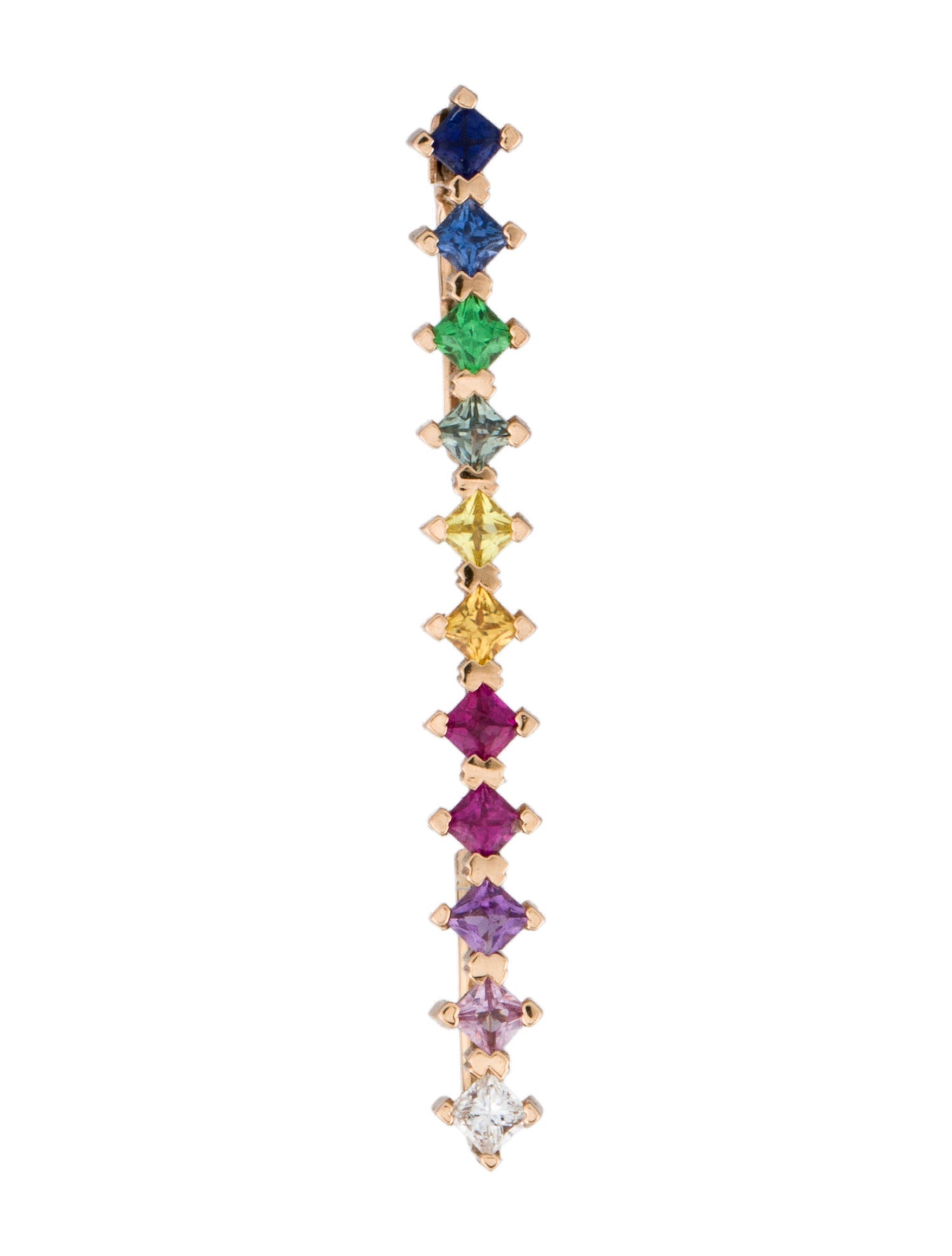 Diane Kordas 18K Rainbow Line Ear Cuff