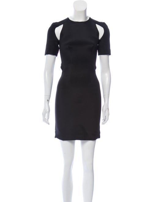 Dion Lee Silk Mini Dress Black