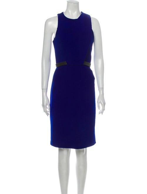Dion Lee Crew Neck Knee-Length Dress Blue