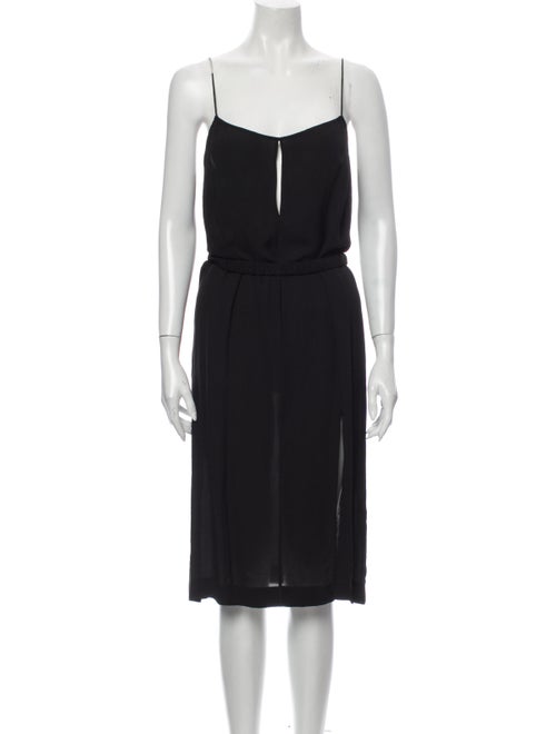Dion Lee Silk Midi Length Dress Black