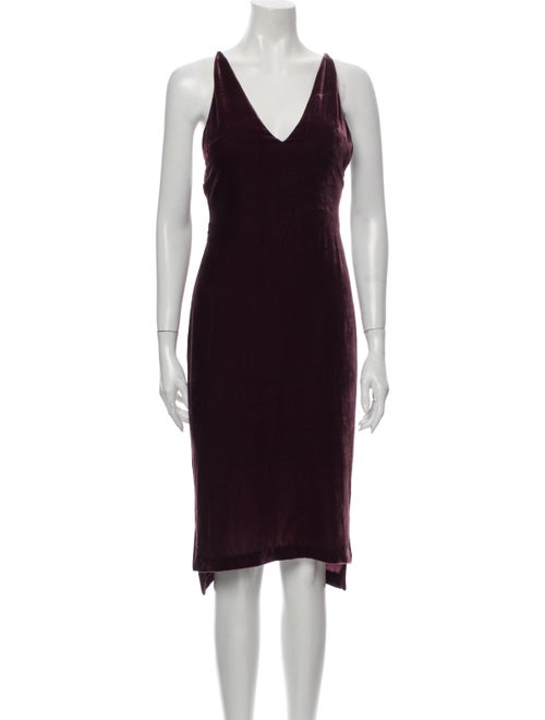 Dion Lee V-Neck Knee-Length Dress Purple