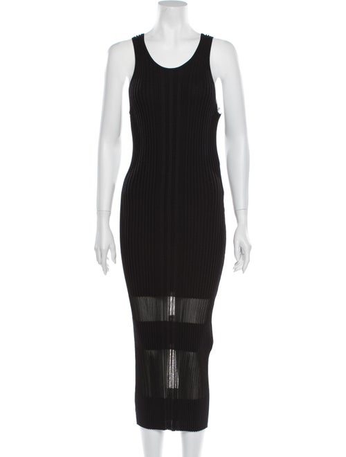 Dion Lee Striped Midi Length Dress w/ Tags Black