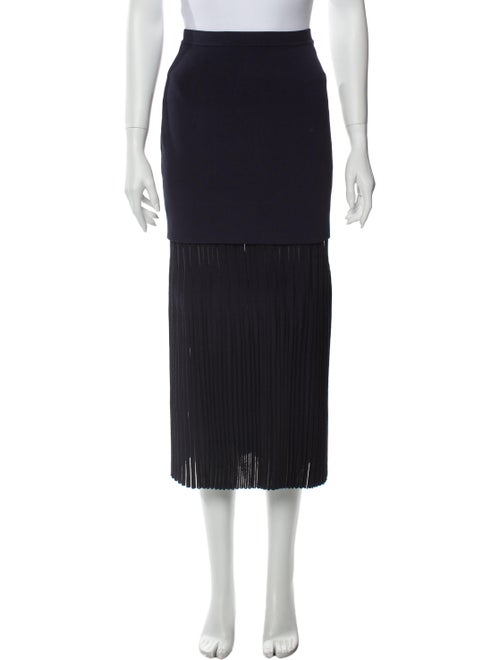 Dion Lee Pleated Accents Midi Length Skirt Blue