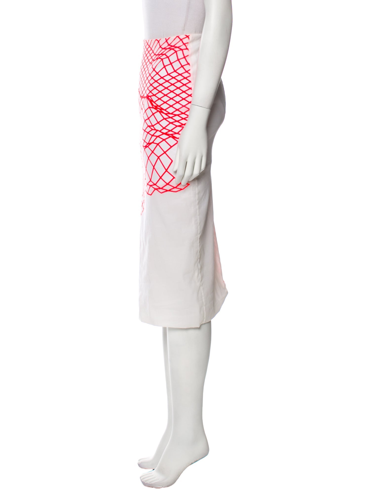 Dion Lee Plaid Print Knee-Length Skirt