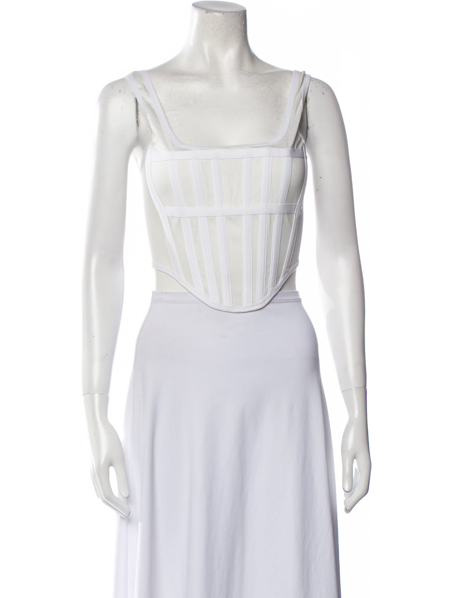 Dion Lee Square Neckline Sleeveless Crop Top