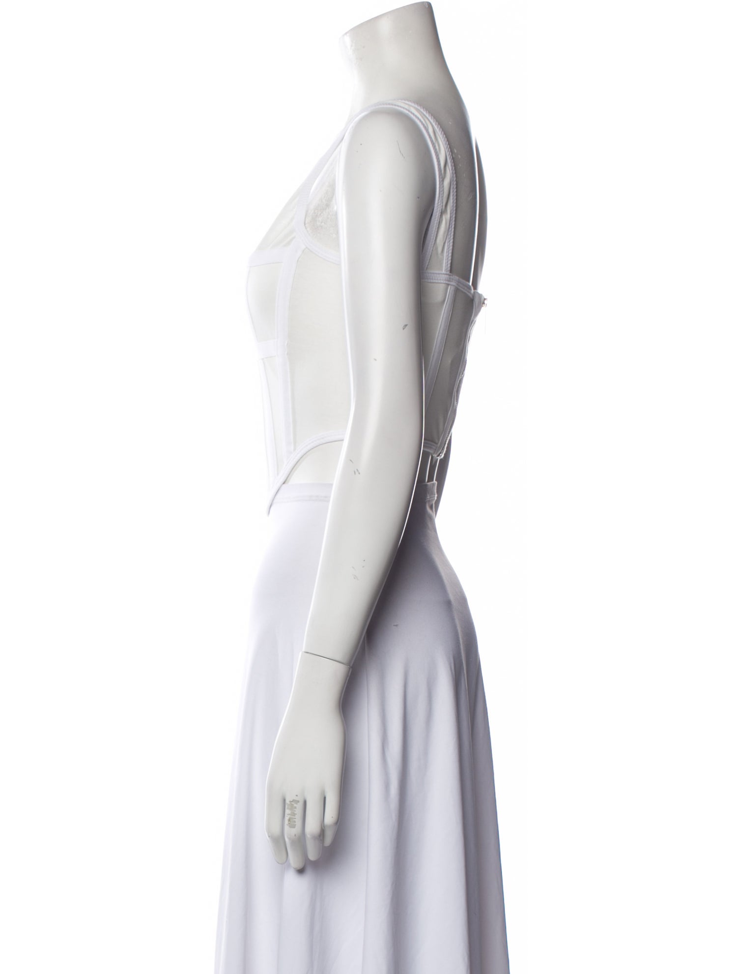 Dion Lee Square Neckline Sleeveless Crop Top