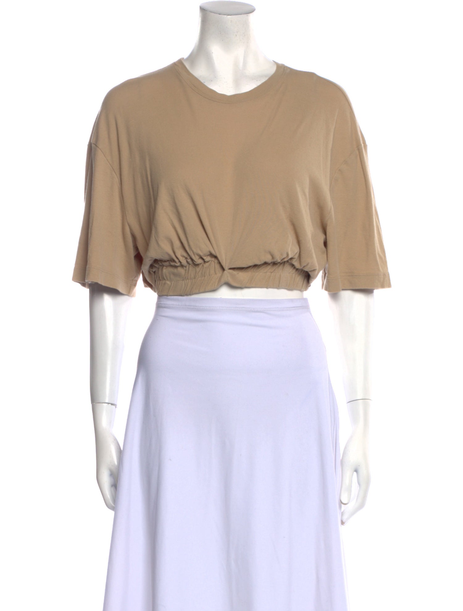 Dion Lee Crew Neck Short Sleeve Crop Top