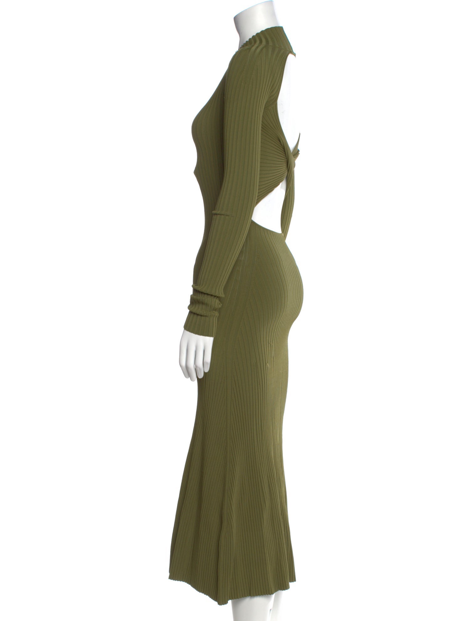 Dion Lee Mock Neck Midi Length Dress - Green Dresses, Clothing - DNL30544 |  The RealReal