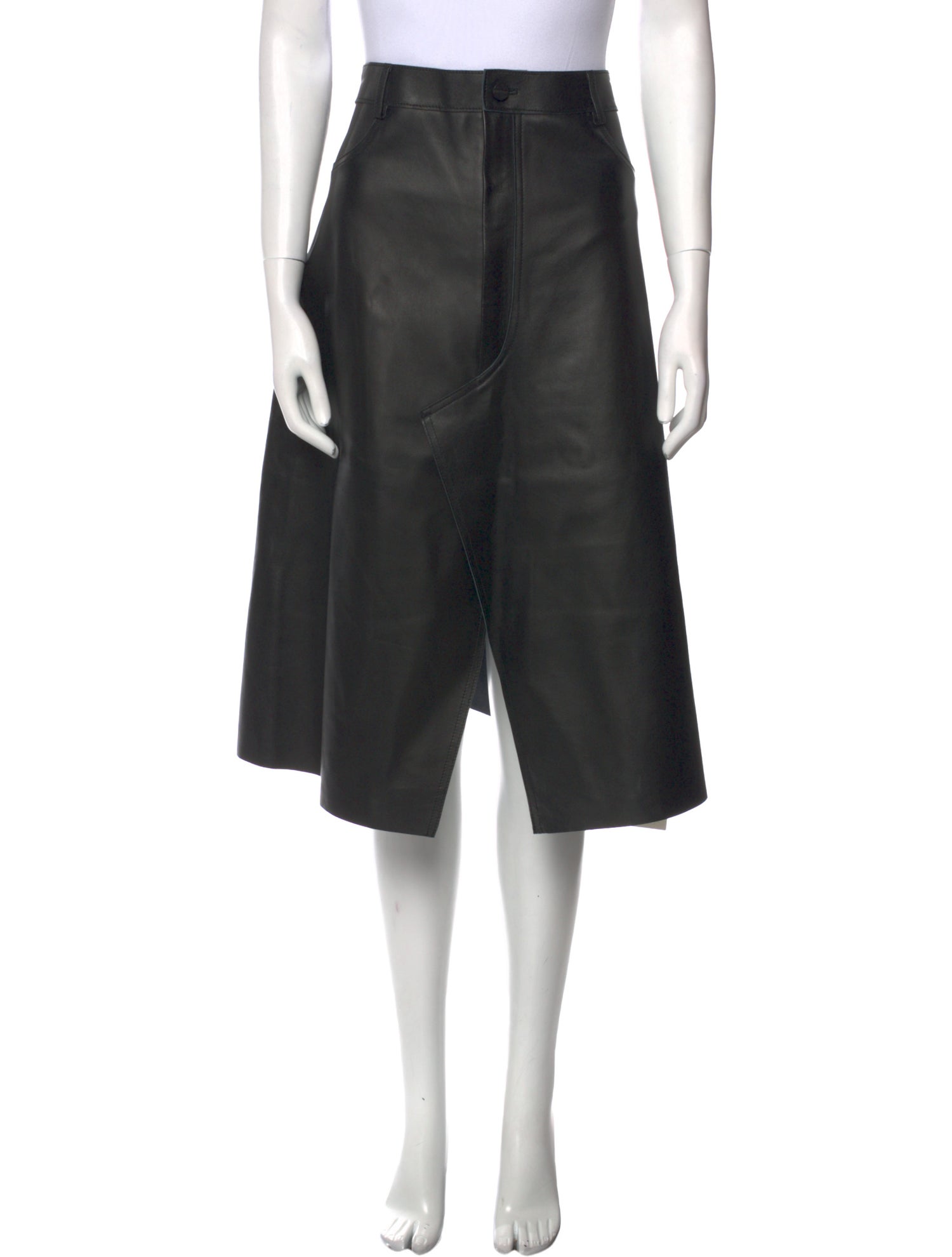 Dion Lee Leather Knee-Length Skirt
